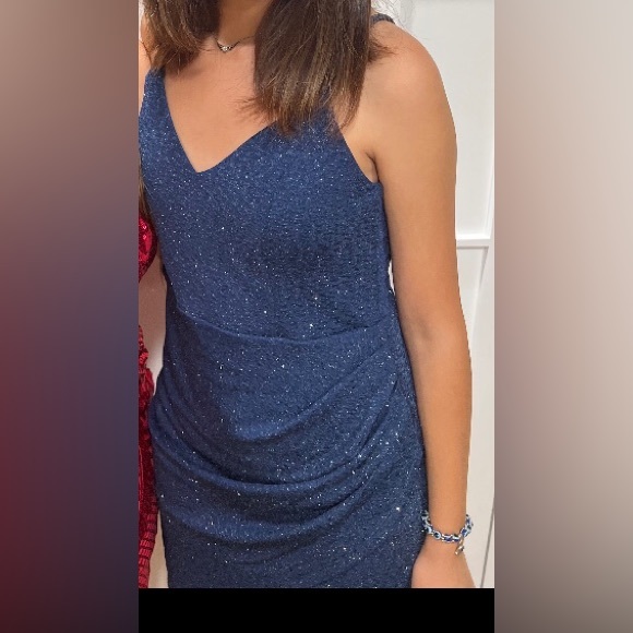 slim fit dress slacks Royal Blue Sequins Spaghetti Straps V-neck Short Homecoming Dresses, H   MarryLover